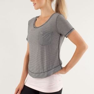Lululemon calm short sleeve tee tonka stripe